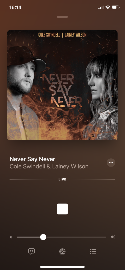 Apple Music Country 再生画面