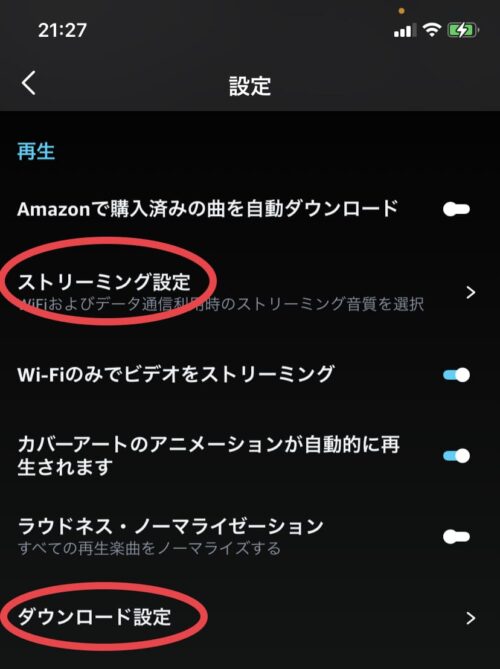 再生の設定