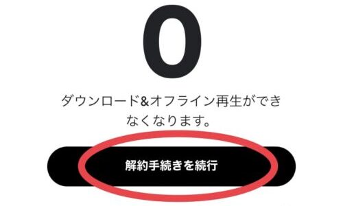 解約手続きを続行