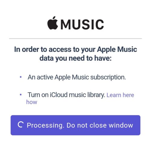 Apple Music処理中
