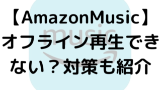 【AmazonMusic】オフライン再生できない？対策も紹介